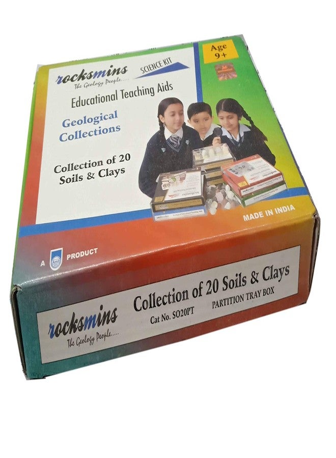 rocksmins So20Pt Soil&Clay Collection (Collection of 20 Soil&Clay Minerals) for Education Rocksmins,Multi - Image 2